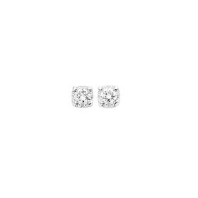 Alora+14ct+Two+Tone+Gold+1%2F2+Carat+TW+Lab+Grown+Diamond+4+Claw+Stud+Earrings