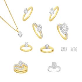 Alora+10ct+Two+Tone+Gold+1%2F3+Carat+Lab+Grown+Diamond+Solitaire+Pendant