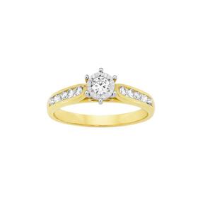 9ct-Gold-Diamond-Ring on sale