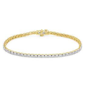 9ct-Gold-Diamond-Tennis-Bracelet on sale