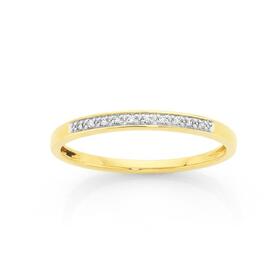 9ct+Gold+Diamond+Band