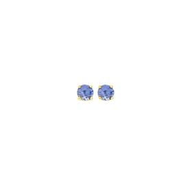 9ct+Gold+Created+Sapphire+Stud+Earrings