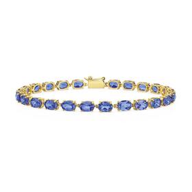 9ct-Gold-Created-Ceylon-Sapphire-Bracelet on sale