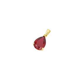 9ct-Gold-Created-Ruby-Pear-Pendant on sale