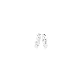 Sterling-Silver-Half-Twist-Plain-Huggie-Earrings on sale