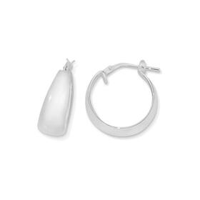 Sterling-Silver-7x14mm-Flat-Creole-Hoop-Earrings on sale