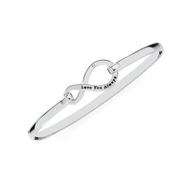 Silver-CZ-Love-You-Always-Infinity-Bangle on sale