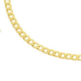 9ct-Gold-60cm-Solid-Bevelled-Curb-Mens-Chain on sale