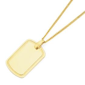 9ct-Gold-Engravable-Dog-Tag-Gents-Pendant on sale
