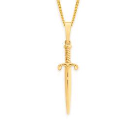 9ct+Gold+Long+Sword+Pendant