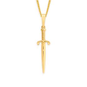 9ct-Gold-Long-Sword-Mens-Pendant on sale