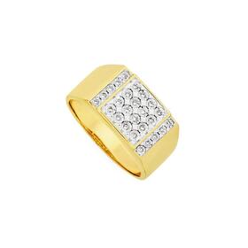 9ct-Gold-Diamond-Square-Frame-Ring on sale