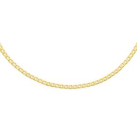 9ct+Gold+50cm+Diamond-cut+Curb+Chain