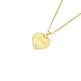 9ct+Gold+12mm+Diamond-Set+Love+Heart+Locket