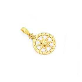 9ct-Gold-Round-Compass-Pendant on sale