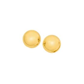 9ct-Gold-8mm-Dome-Stud-Earrings on sale