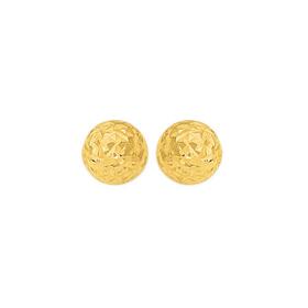 9ct-Gold-5mm-Diamond-cut-Ball-Stud-Earrings on sale
