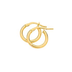 9ct-Gold-10mm-Hoop-Earrings on sale