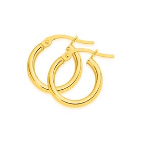 9ct-Gold-Polished-2x10mm-Hoop-Earrings on sale