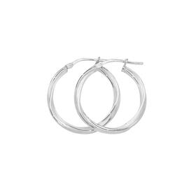 Silver-20mm-Round-Twisted-Tube-Hoop-Earrings on sale