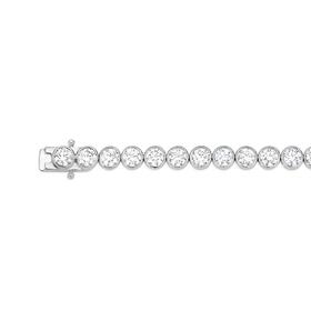 Silver-5mm-CZ-Bezel-Tennis-Bracelet on sale