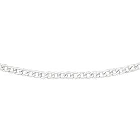 Silver+45cm+Flat+Bevel+Curb+Chain