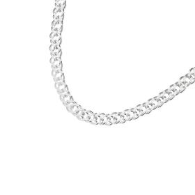 Silver-19cm-Double-Curb-Bracelet on sale