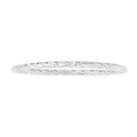 Silver+4x65mm+Twist+Hollow+Bangle