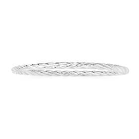 Silver-4x65mm-Twist-Bangle on sale