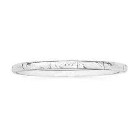 Silver+5x65mm+Hollow+Engraved+Bangle