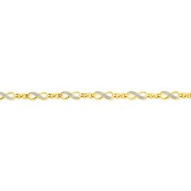 9ct-Gold-Diamond-Infinity-Bracelet on sale