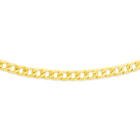 9ct+Gold+60cm+Solid+Curb+Chain