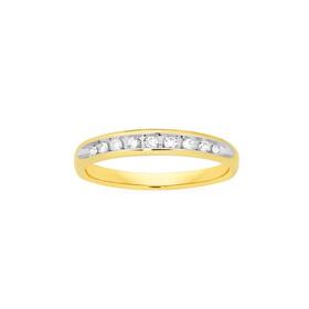 9ct+Gold+Diamond+Band