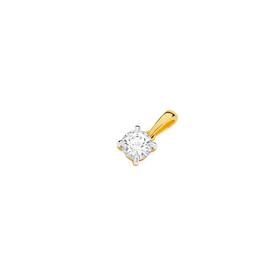 Alora+10ct+Two+Tone+Gold+30+Point+Solitaire+Lab+Grown+Diamond+Pendant