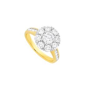 Alora-14ct-Gold-Lab-Grown-Diamond-Cluster-Flower-Ring on sale