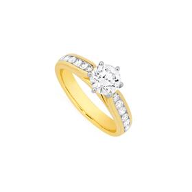Alora-14ct-Gold-Lab-Grown-Diamond-Shoulder-Solitaire-Ring on sale