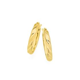 9ct-25x15mm-Twist-Hoops on sale