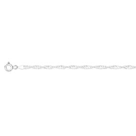 Silver-19cm-Diamond-cut-Singapore-LInk-Bracelet on sale