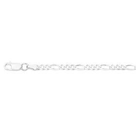 Silver-19cm-31-Diamond-cut-Figaro-Bracelet on sale