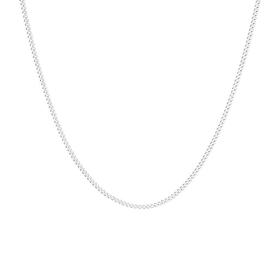 Sterling+Silver+45cm+Diamond-cut+Curb+Chain