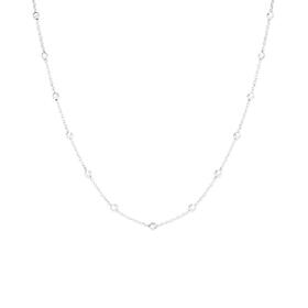Silver-45cm-Ball-Station-Cable-Chain-Made-In-Italy on sale