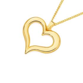 9ct-Gold-Open-Heart-Pendant on sale