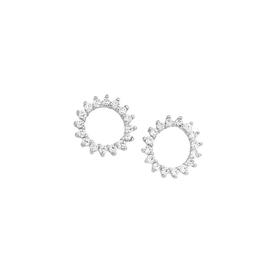 Silver+Celestial+CZ+Circle+Stud+Earrings