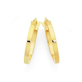 9ct-Gold-2x15mm-Square-Tube-Hoop-Earrings on sale