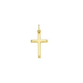 9ct+Gold+20mm+Slanted+Edges+Cross+Pendant