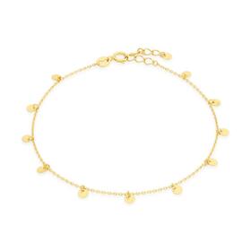 9ct-Gold-19cm-Multi-Disc-Bracelet on sale