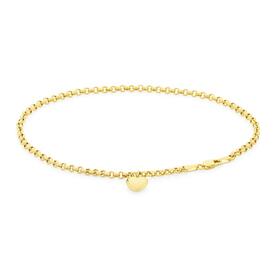 9ct-Gold-19cm-Belcher-Heart-Charm-Bracelet on sale