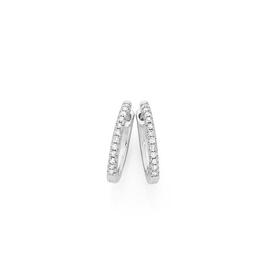 9ct-White-Gold-Diamond-Huggie-Earrings on sale