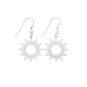 Sterling+Silver+Boho+Sunburst+Drop+Earrings