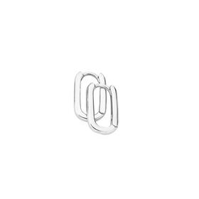 Sterling-Silver-Oblong-Huggie-Earrings on sale